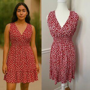 NWT Fisty Clover Print Empire Waist Dress